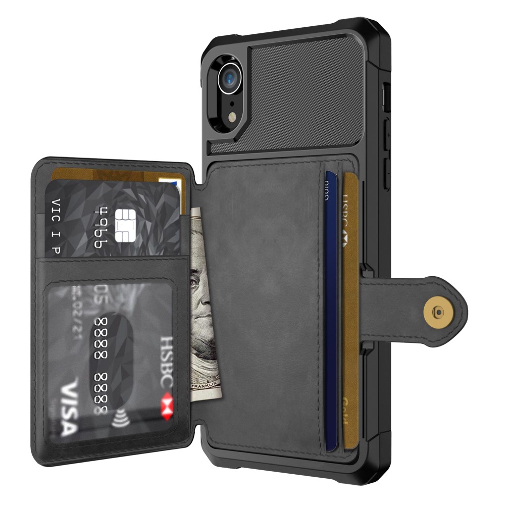  iPhone XR - Skal Med Magnetiskt Plånbok - Svart