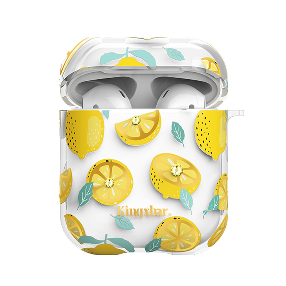 KINGXBAR AirPods - KINGXBAR Swarovski Dekor Skal - Lemon