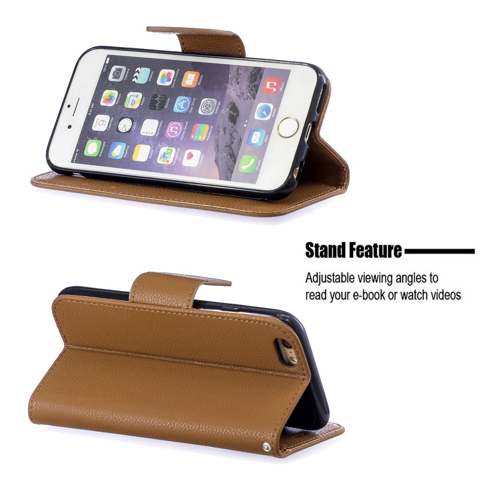  iPhone 6/6S - Litchi Shark Fodral - Brun