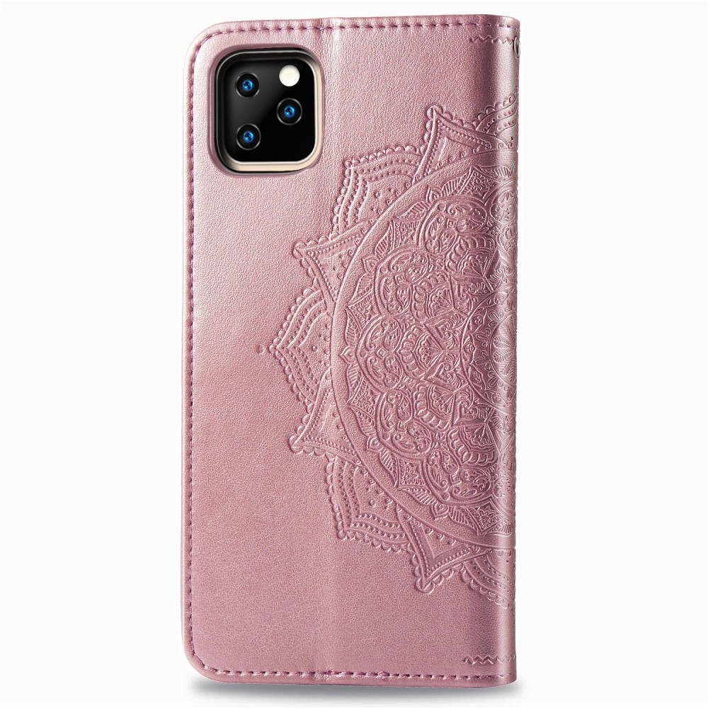  iPhone 11 Pro Max - Mandala Läder Fodral - Roségul