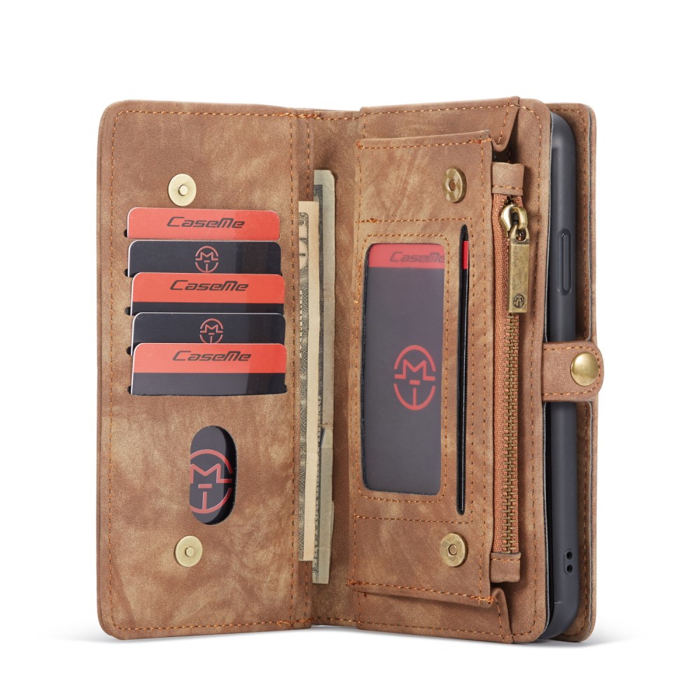 CASEME iPhone 11 Pro Max - CASEME 2-i-1 Multifunktionellt Fodral - Brun