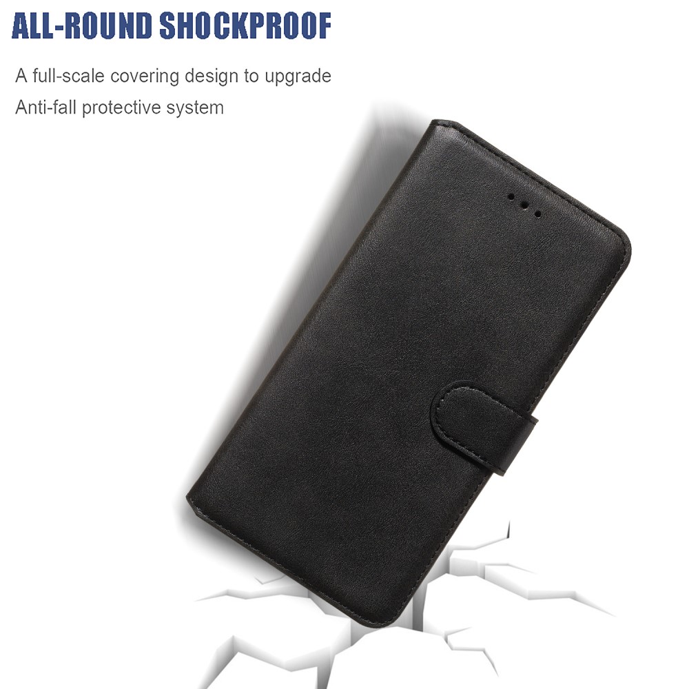  iPhone X/Xs - Solid Läder Fodral - Svart