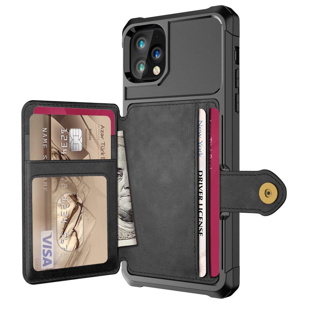  iPhone 11 Pro Max - Skal Med Magnetiskt Plånbok - Svart