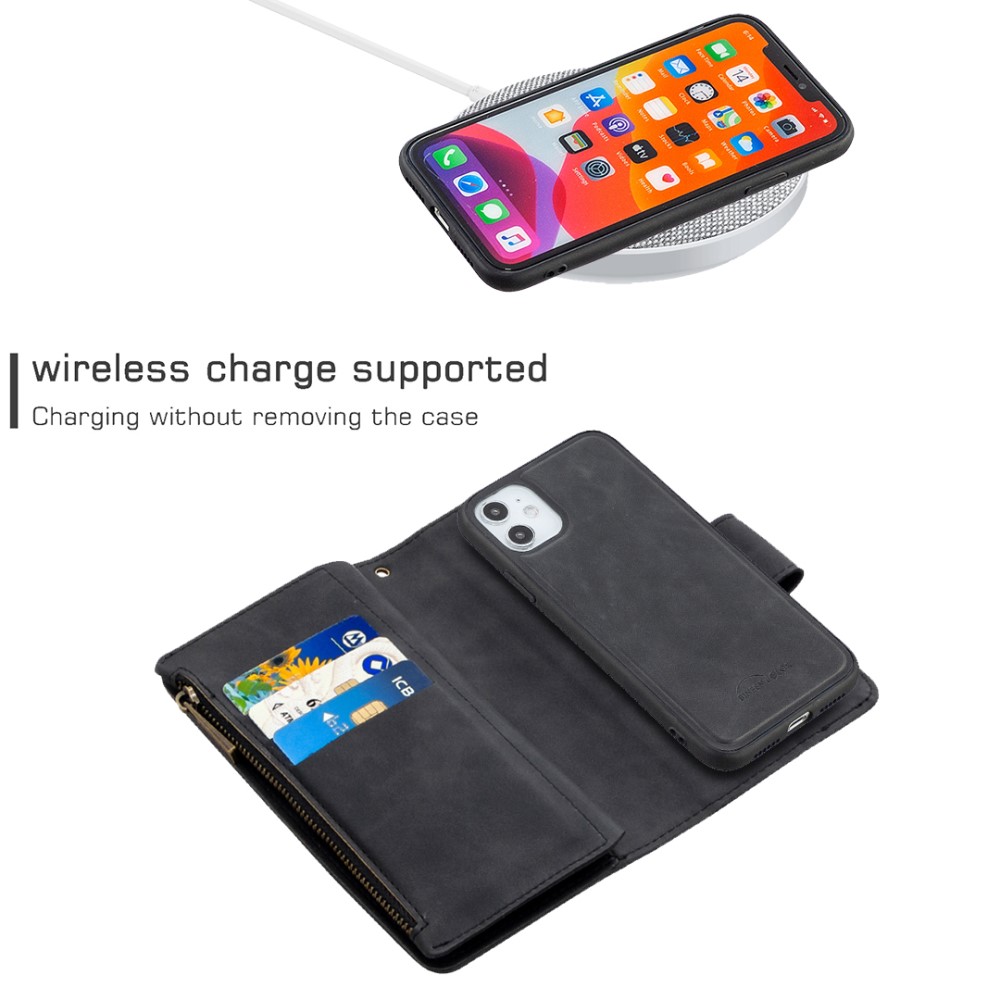  iPhone 11 - 2in1 Multifunktionellt Magnet Fodral - Svart
