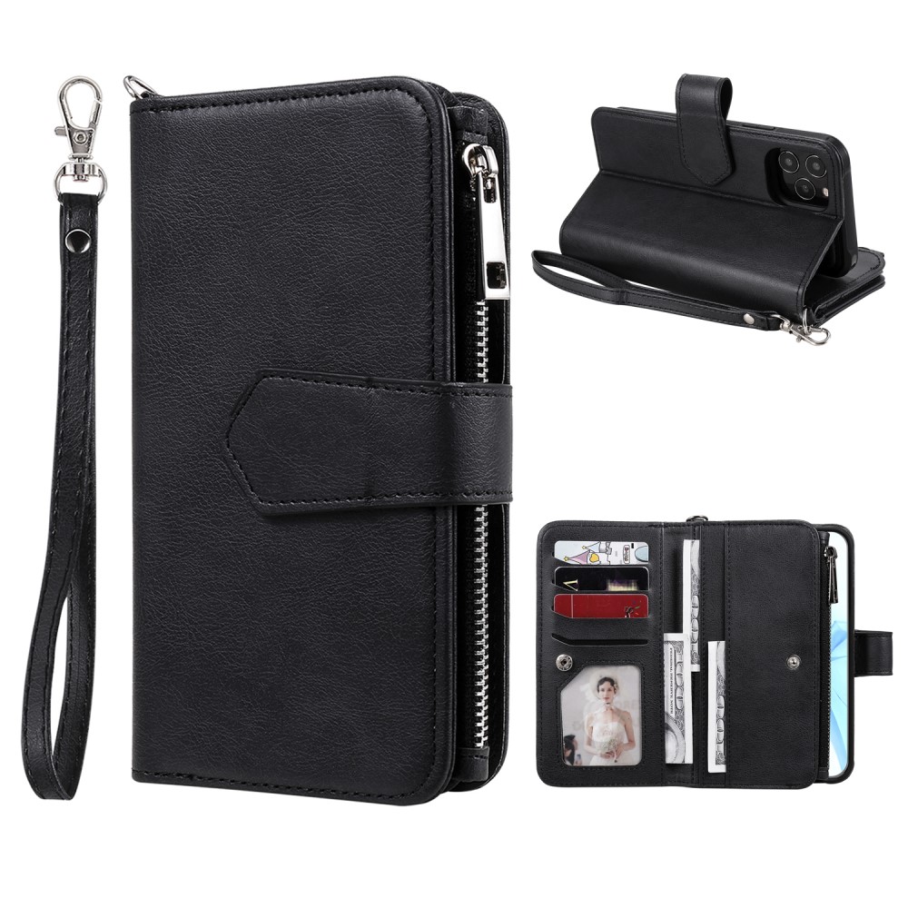  iPhone 12 / 12 Pro - 2in1 Magnet Skal / Plånboksfodral - Svart