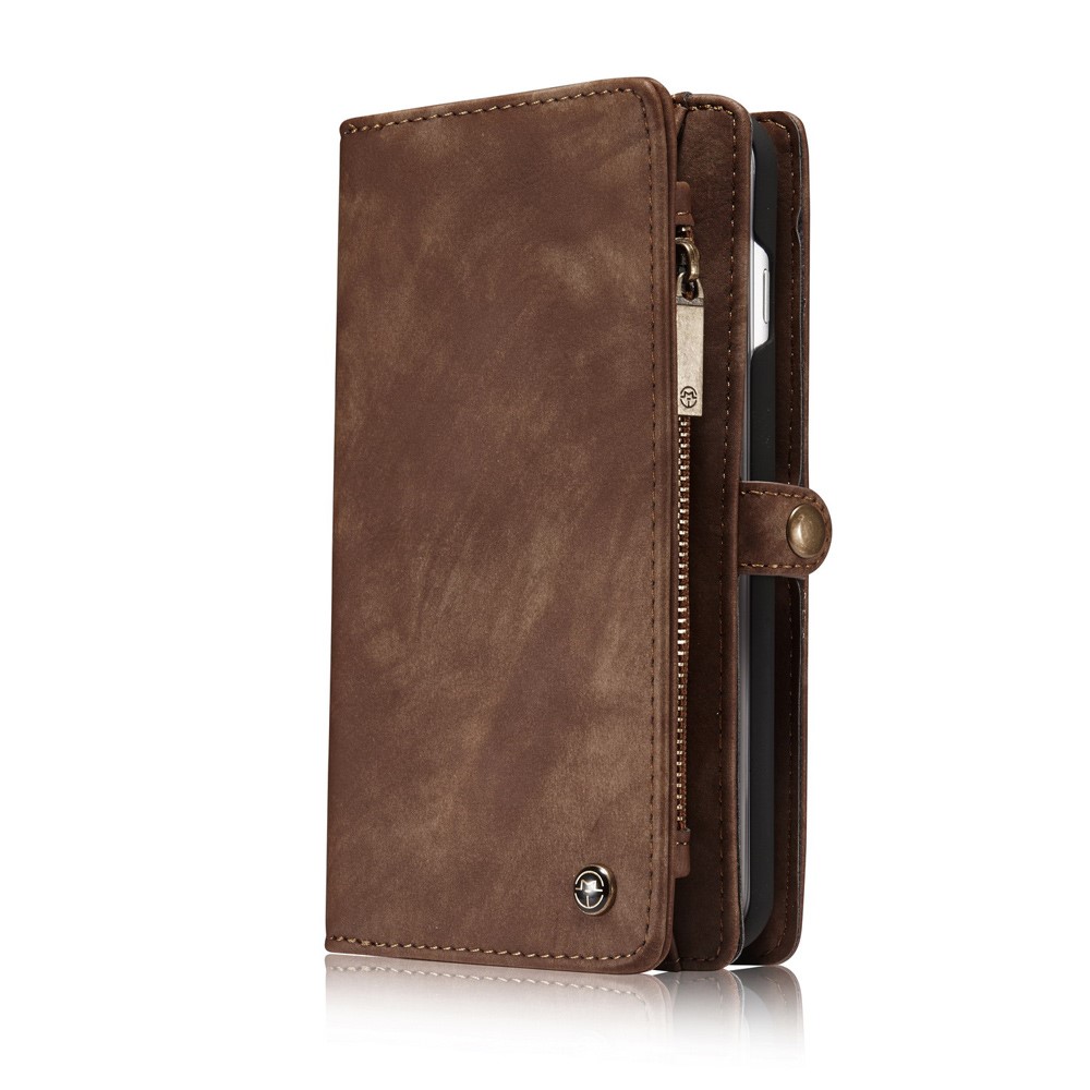 CASEME iPhone 7/8 Plus - CASEME 2-i-1 Multifunktionellt Plånboksfodral - Brun