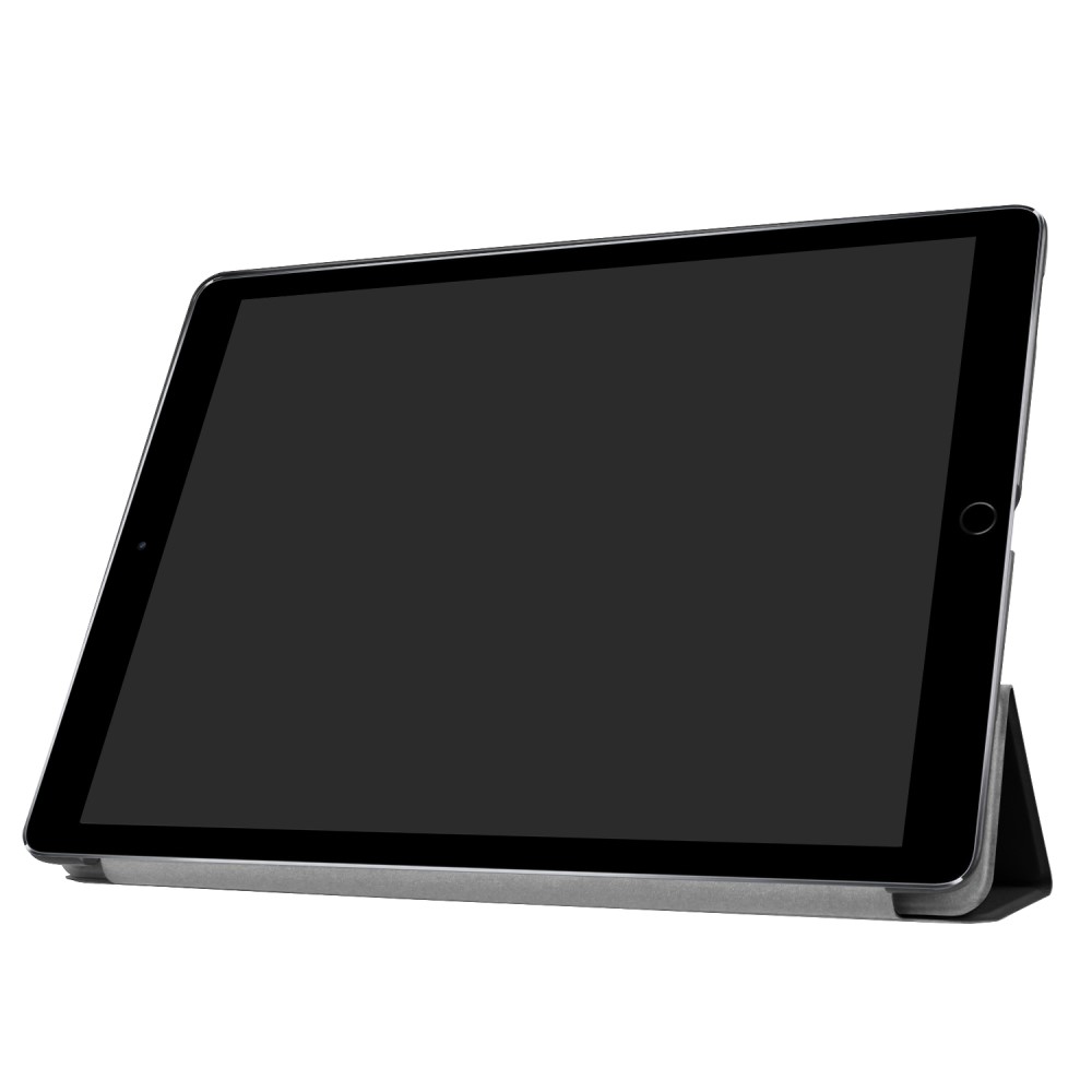  iPad Pro 12.9 (2017) - Tri-Fold Läder Fodral - Svart