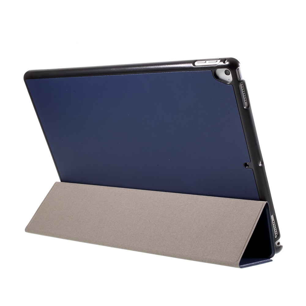  iPad Pro 12.9 (2017) - Tri-Fold Läder Fodral - Blå