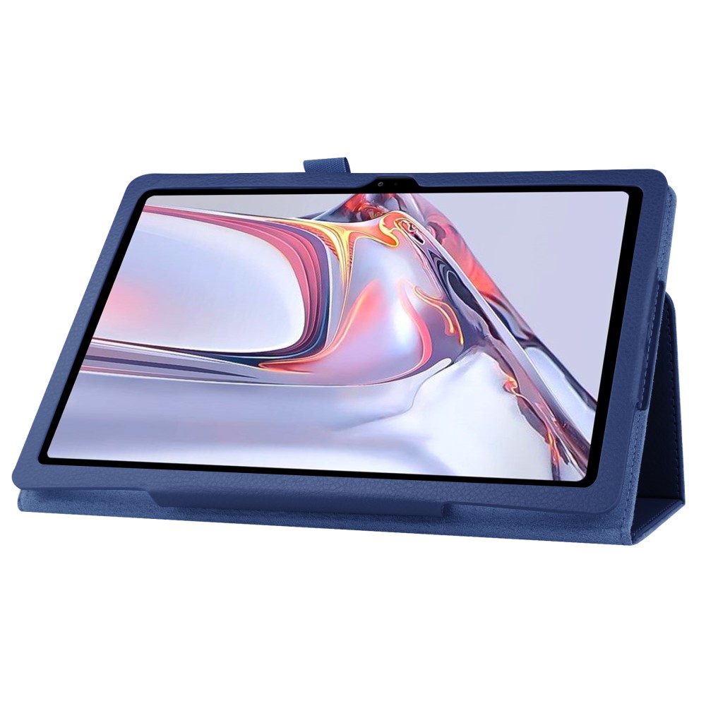  Samsung Galaxy Tab A7 10.4 Fodral Litchi läder Mörk Blå