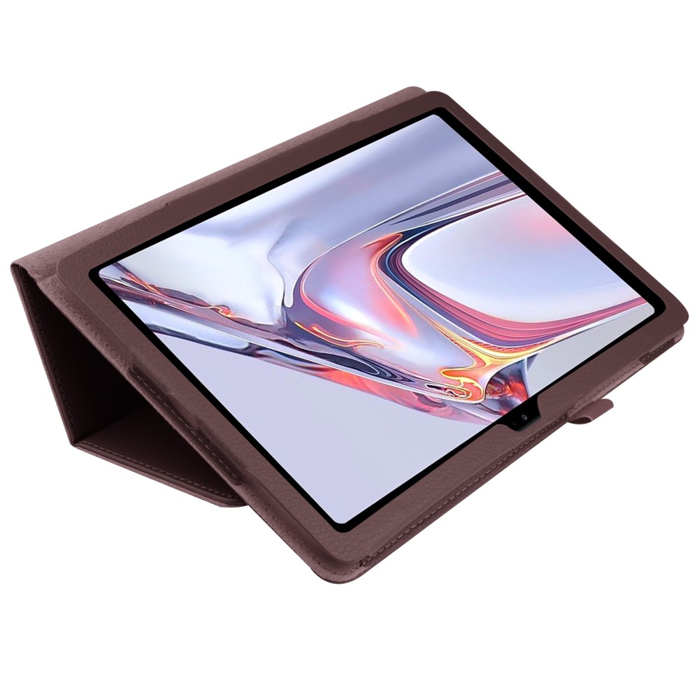  Samsung Galaxy Tab A7 10.4 Fodral Litchi läder Brun