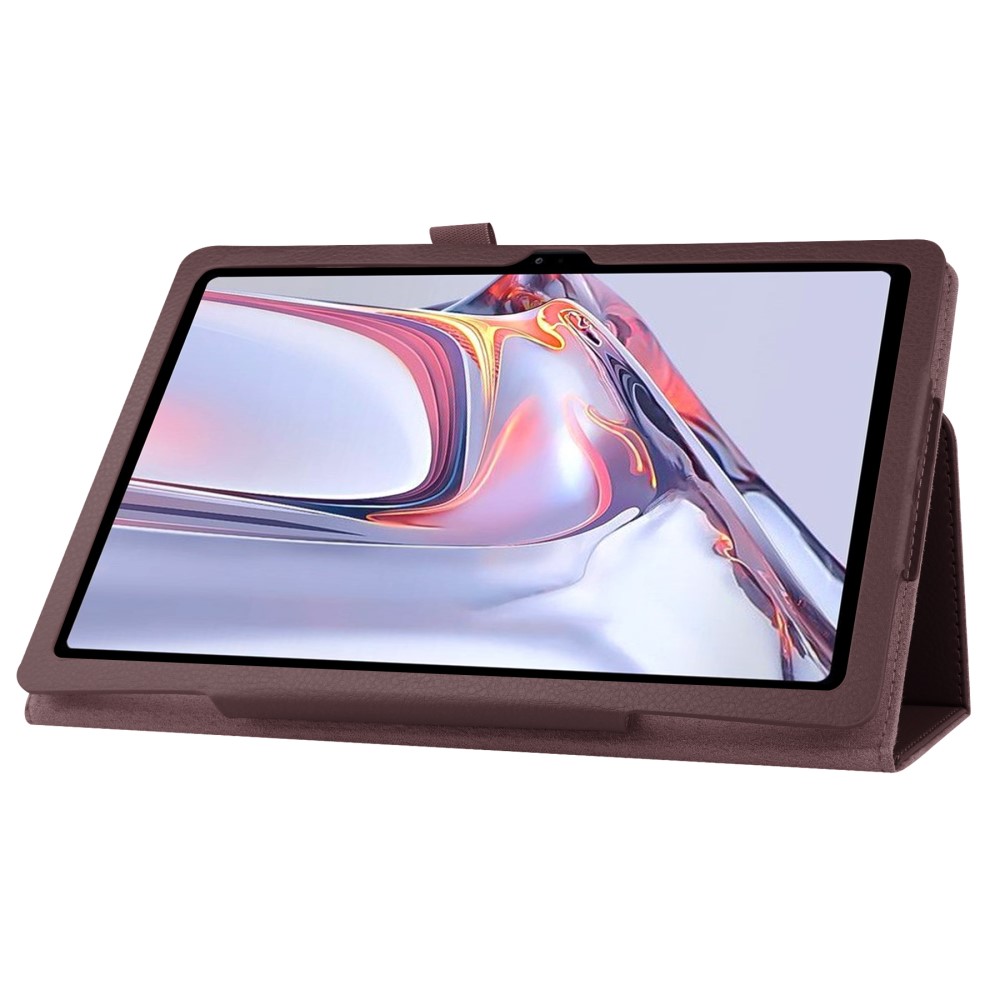  Samsung Galaxy Tab A7 10.4 Fodral Litchi läder Brun