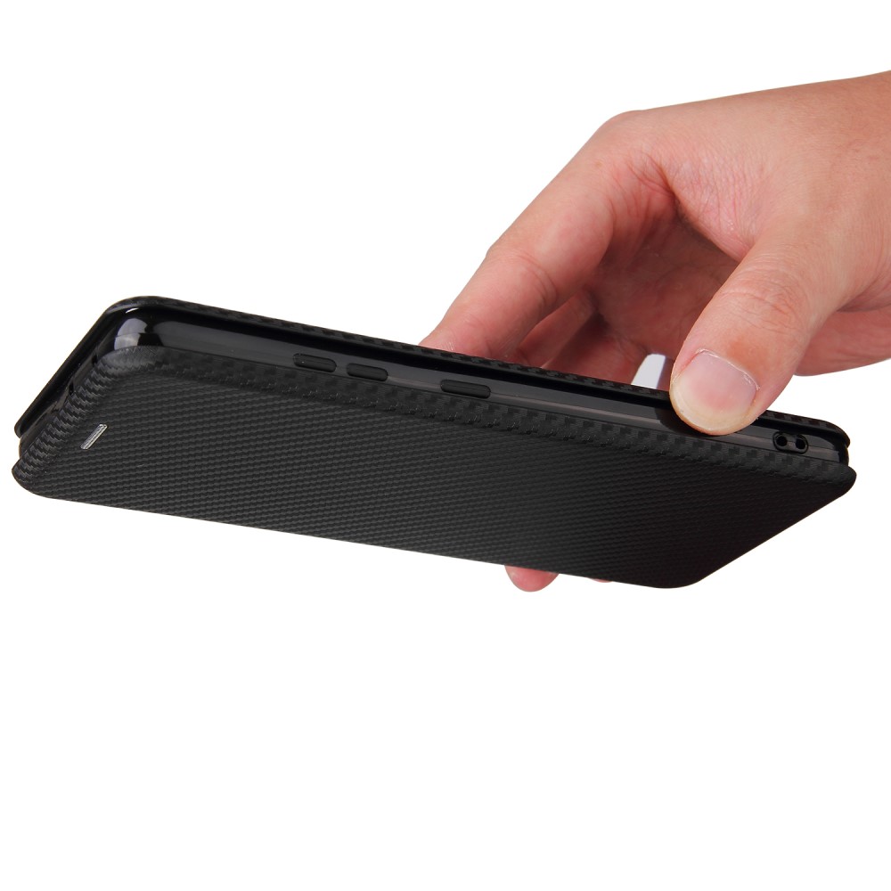  Samsung Galaxy S21 Ultra - Kolfiber Textur Fodral - Svart