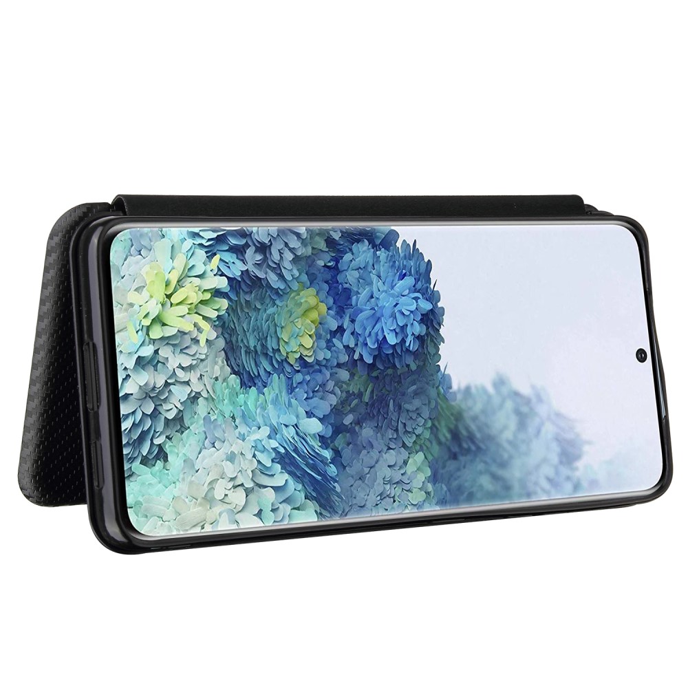  Samsung Galaxy S21 Ultra - Kolfiber Textur Fodral - Svart