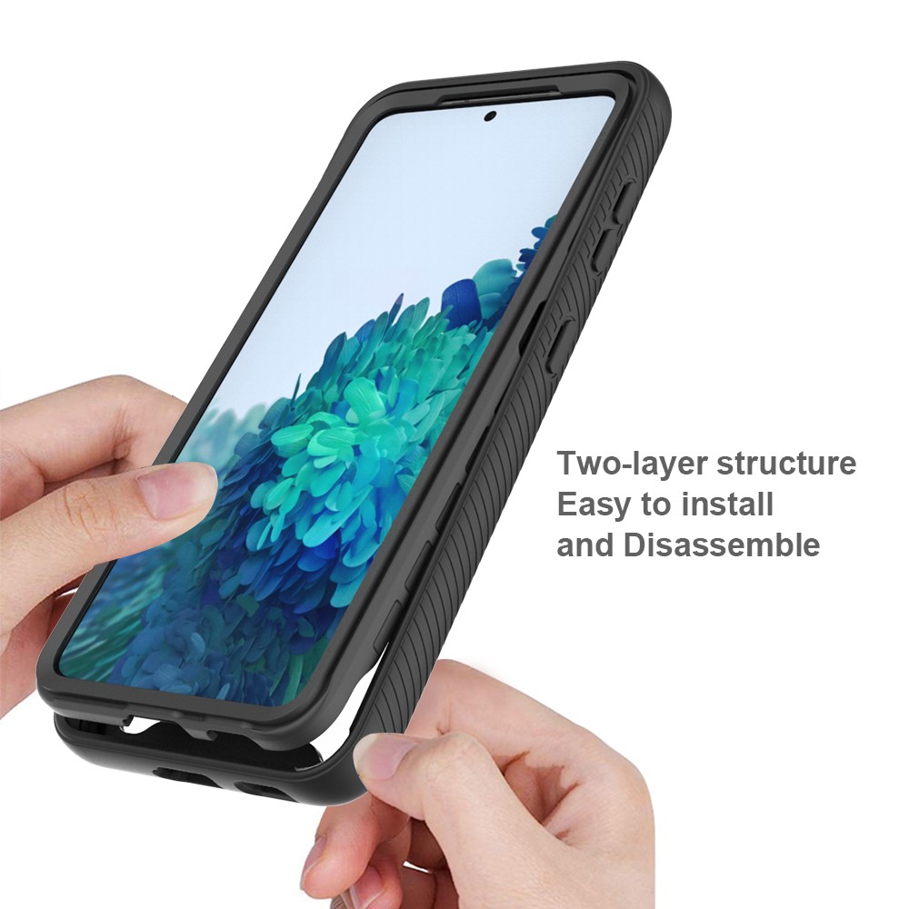  Samsung Galaxy S21 - 360° Shockproof Hybrid Skal - Svart