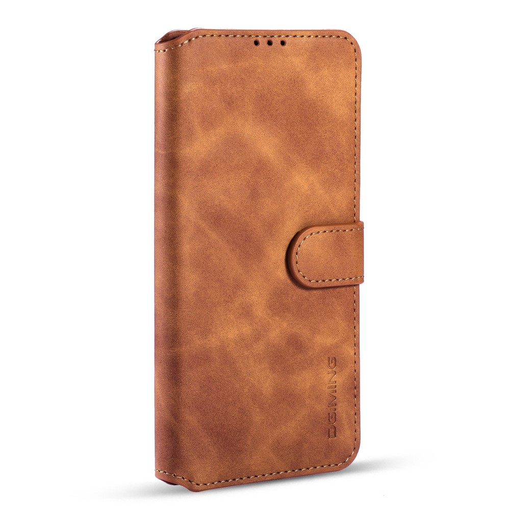 DG.MING Samsung Galaxy S21 - DG.MING Retro Läder Fodral - Brun