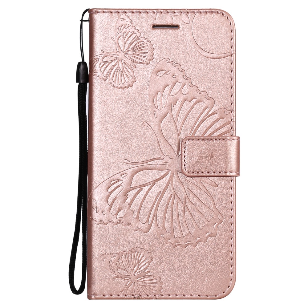  Samsung Galaxy S21 - Butterfly Läder Fodral - Roséguld