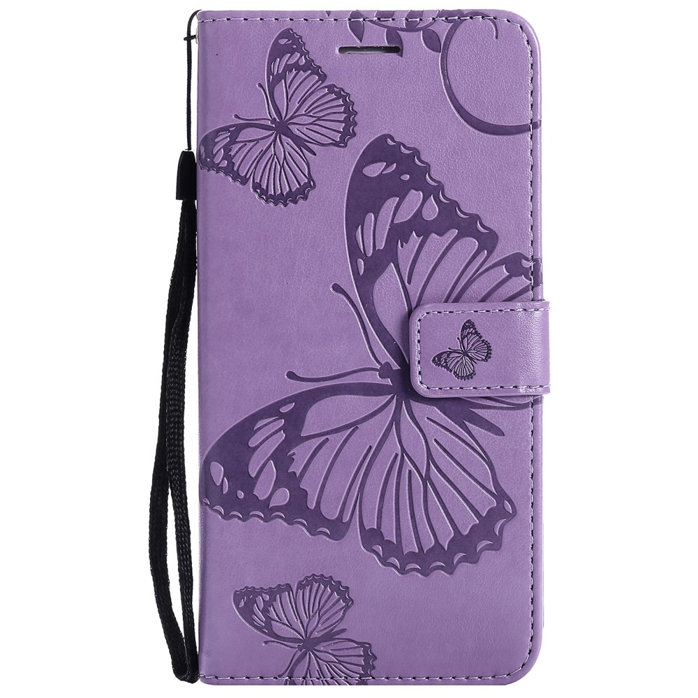  Samsung Galaxy S21 - Butterfly Läder Fodral - Lila