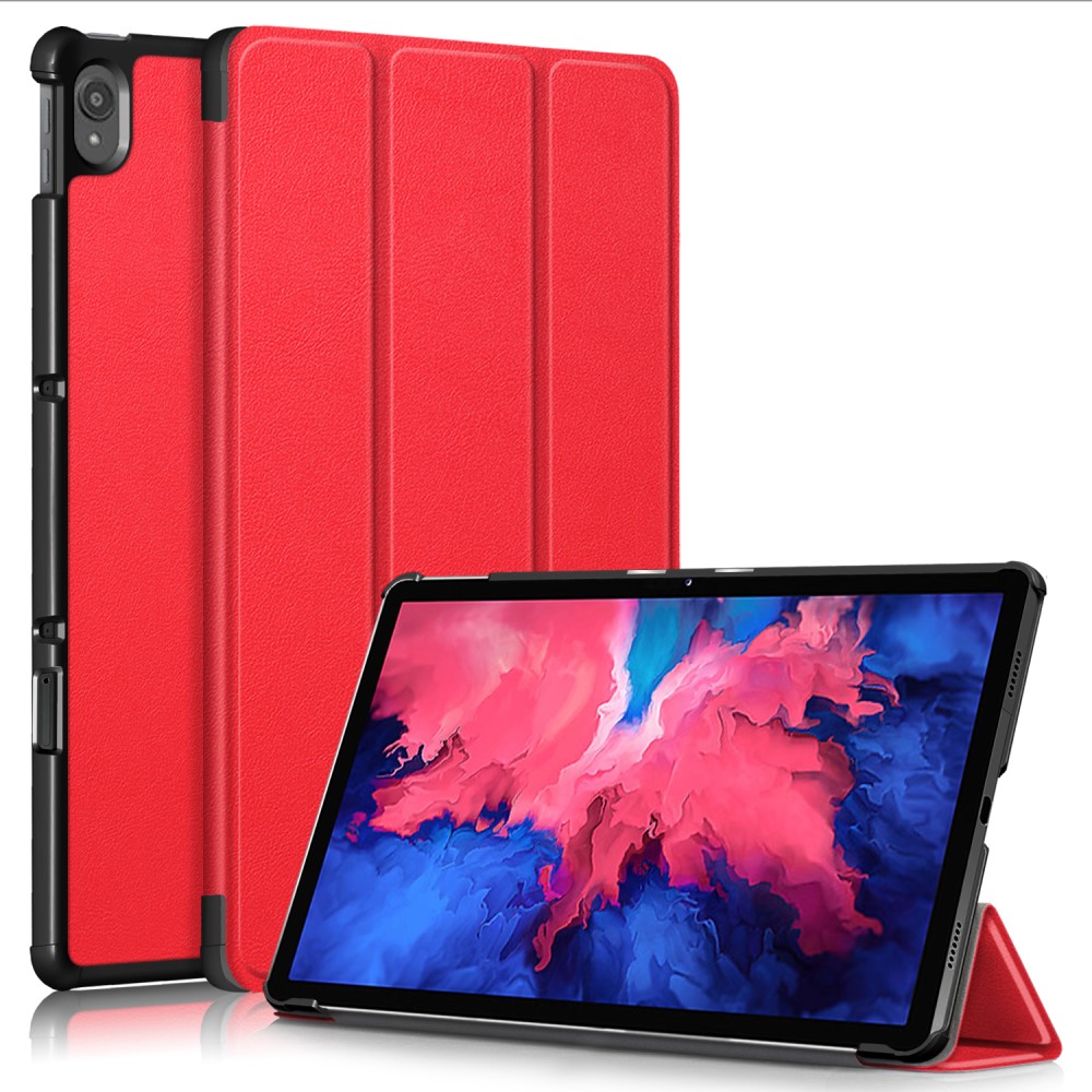  Lenovo Tab P11 / P11 Plus - Tri-Fold Läder Fodral - Röd