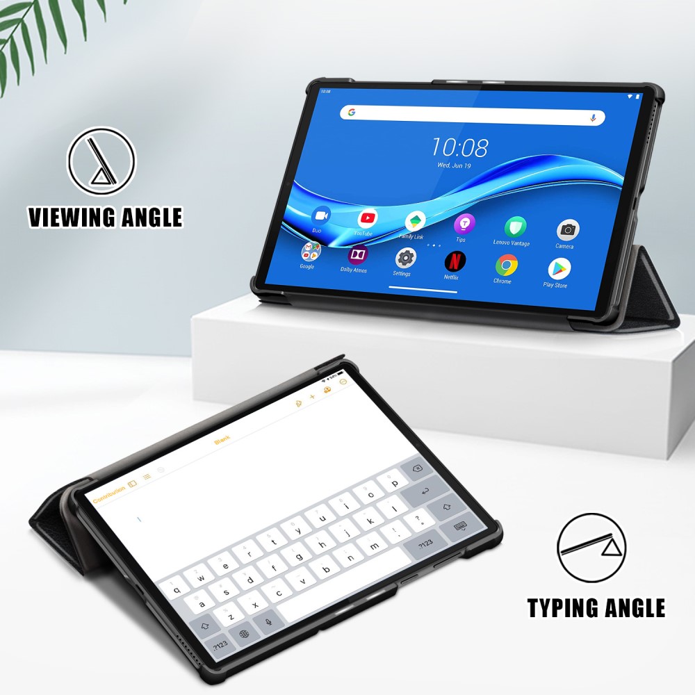  Lenovo Tab M10 HD (2nd Gen) - Tri-Fold Fodral - Svart
