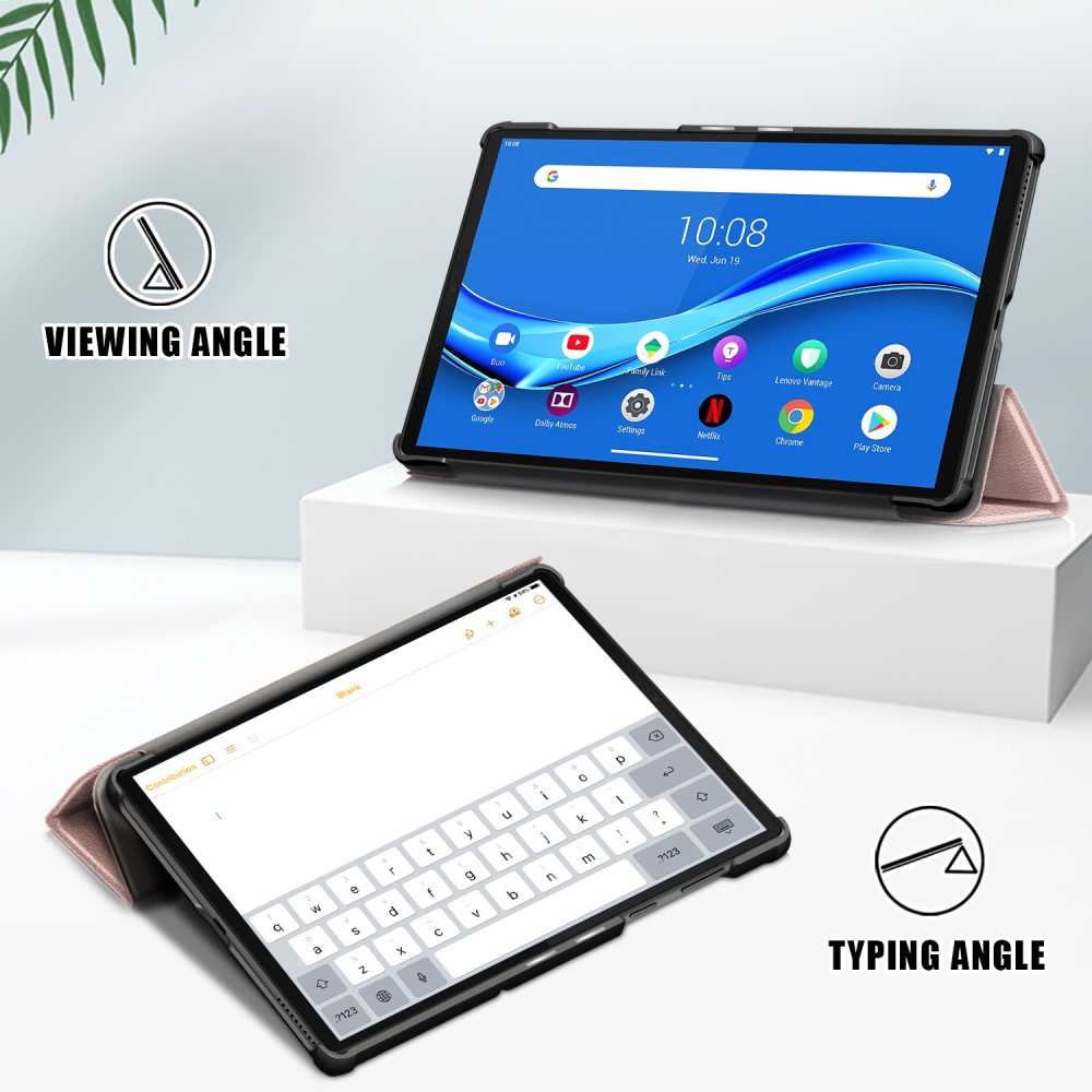  Lenovo Tab M10 HD (2nd Gen) - Tri-Fold Fodral - Roséguld