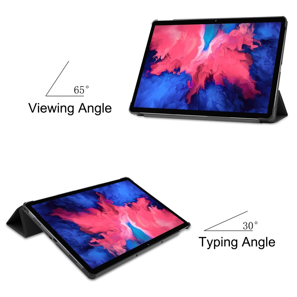  Lenovo Tab P11 / P11 Plus - Tri-Fold Läder Fodral - Svart