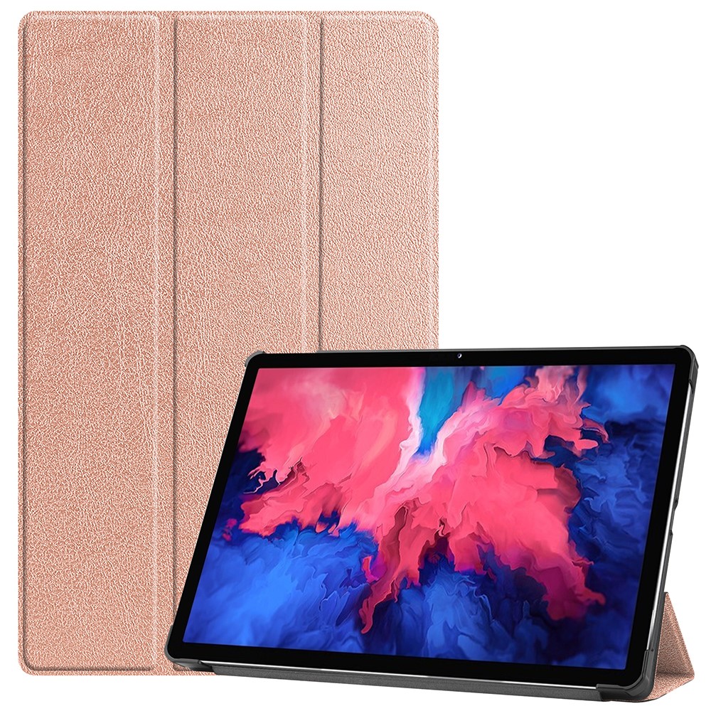  Lenovo Tab P11 / P11 Plus - Tri-Fold Läder Fodral - Roséguld