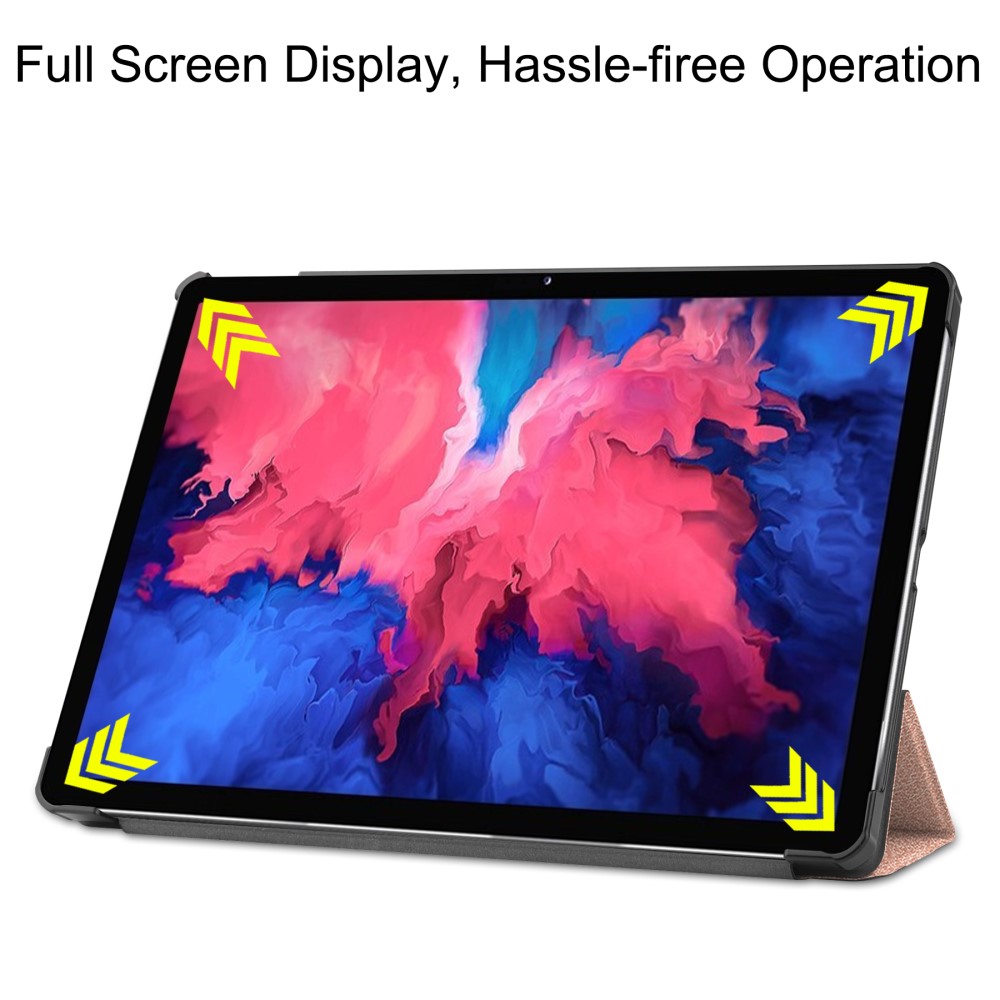  Lenovo Tab P11 / P11 Plus - Tri-Fold Läder Fodral - Roséguld
