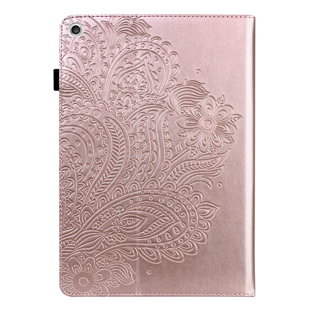  Lenovo Tab M10 HD (2nd Gen) - Mandala Läder Fodral - Roséguld