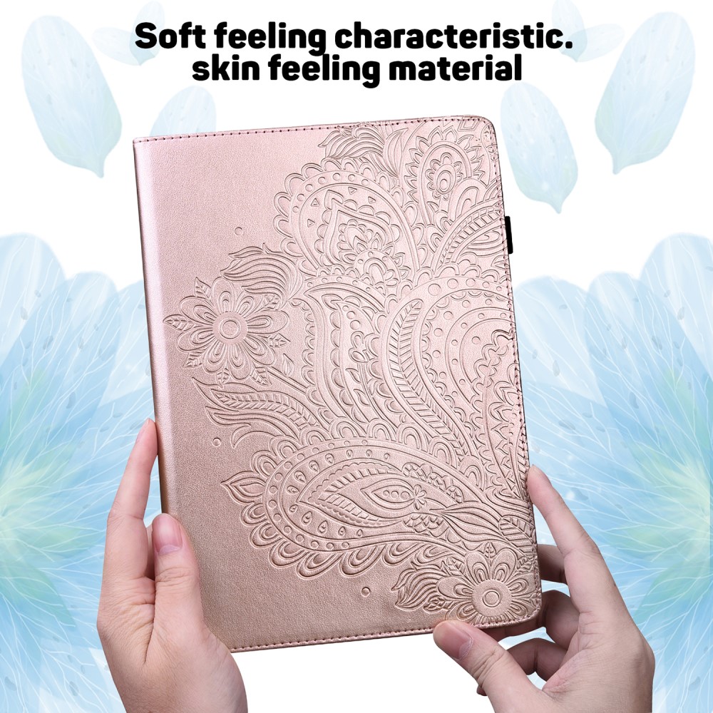  Lenovo Tab M10 HD (2nd Gen) - Mandala Läder Fodral - Roséguld