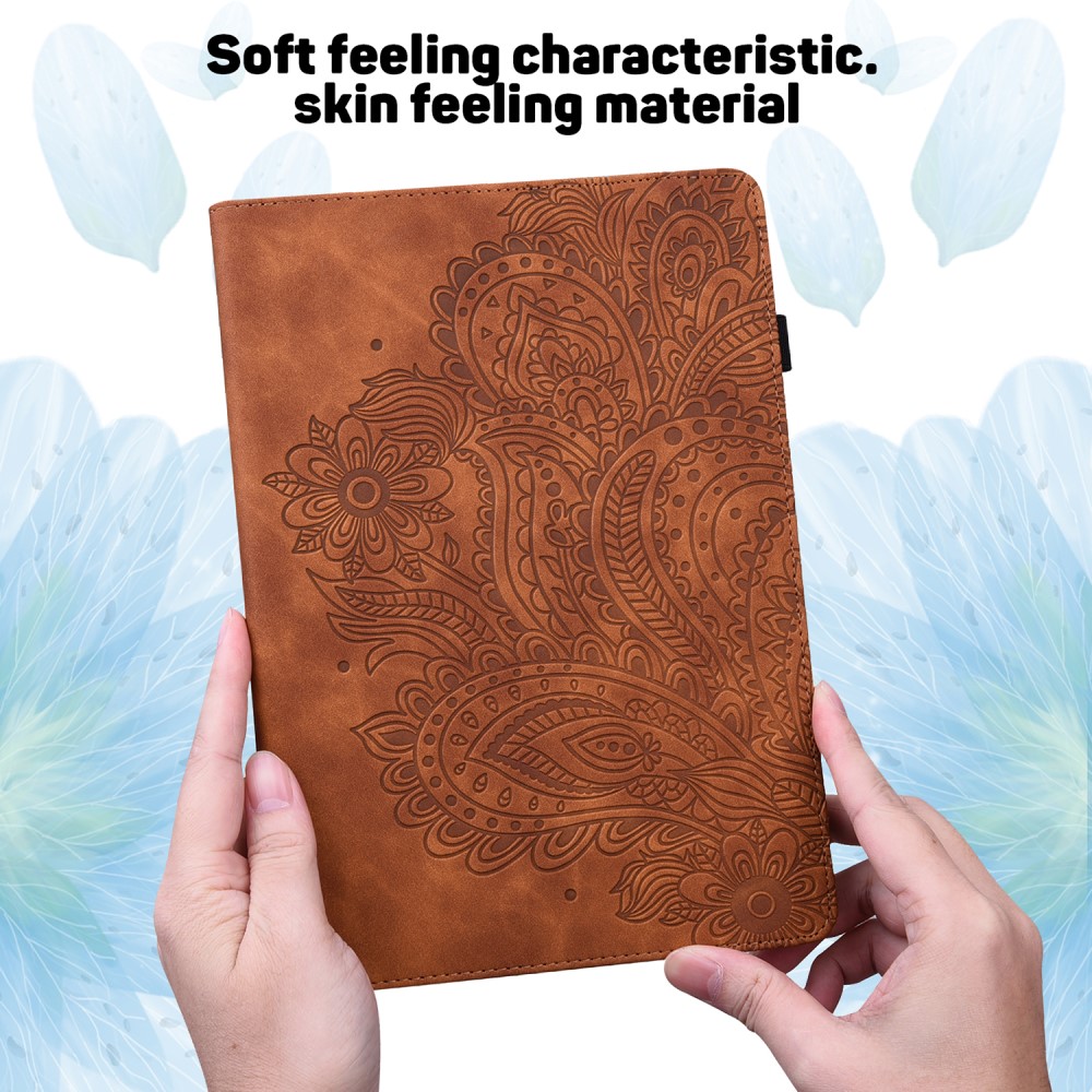  Lenovo Tab M10 HD (2nd Gen) - Mandala Läder Fodral - Brun