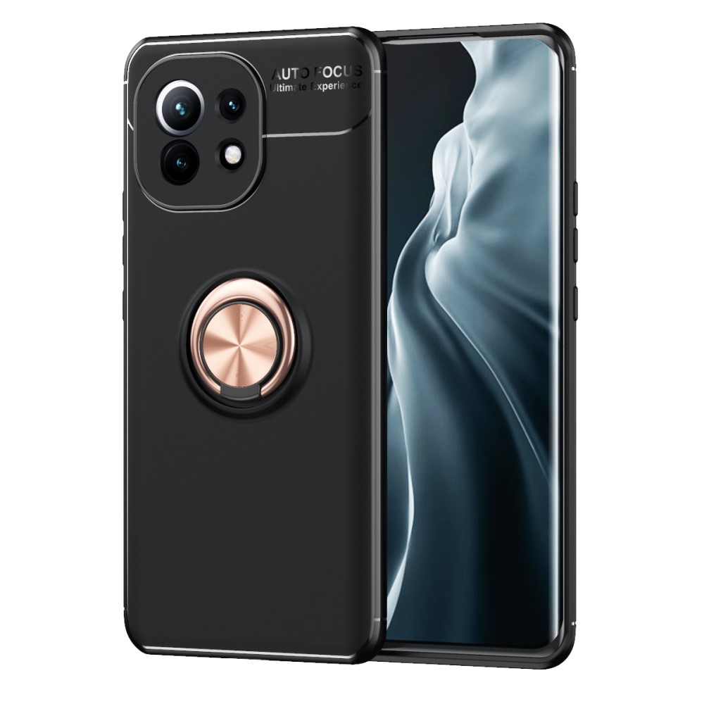  Xiaomi Mi 11 - Ring Skal - Svart/Roséguld
