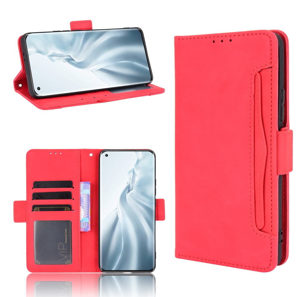  Xiaomi Mi 11 - Fodral Med Avtagbart Kortfodral - Röd