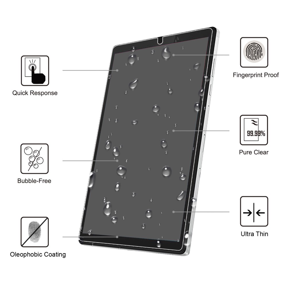  Lenovo Tab M10 HD (2nd Gen) - Heltäckande Skärmskydd I Härdat Glas