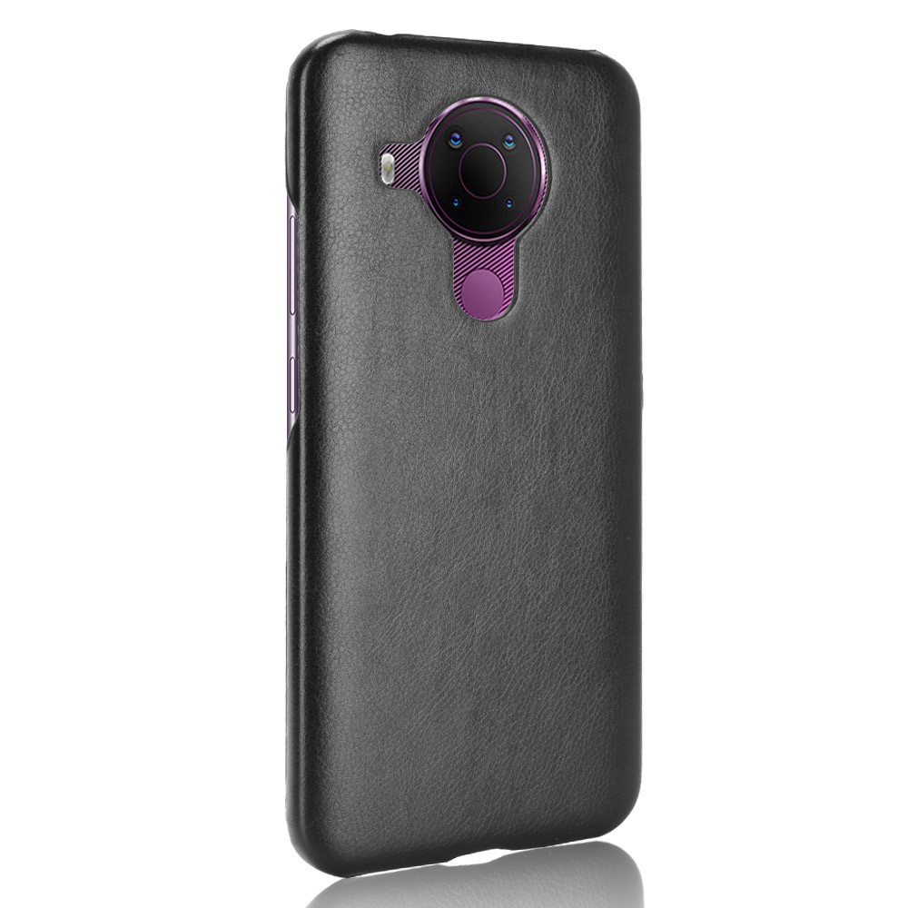  Nokia 5.4 - Läderbelagt Litchi Skal - Svart