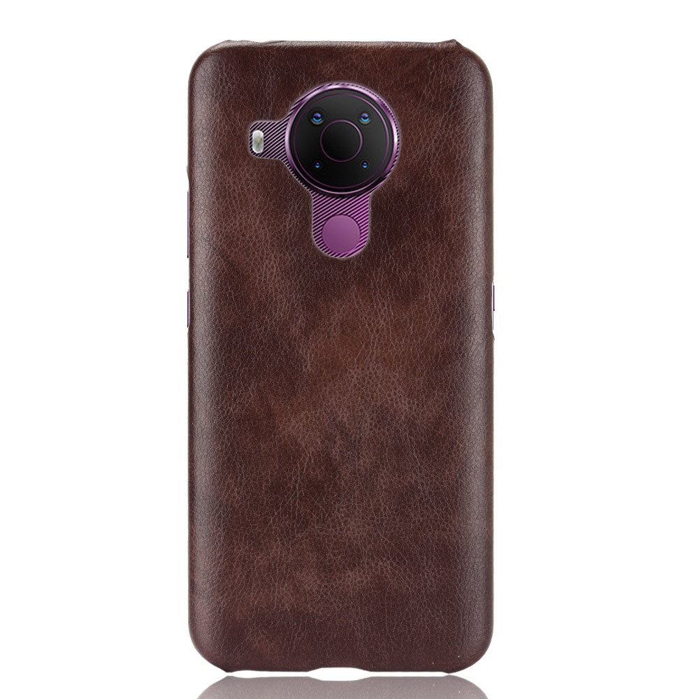  Nokia 5.4 - Läderbelagt Litchi Skal - Brun