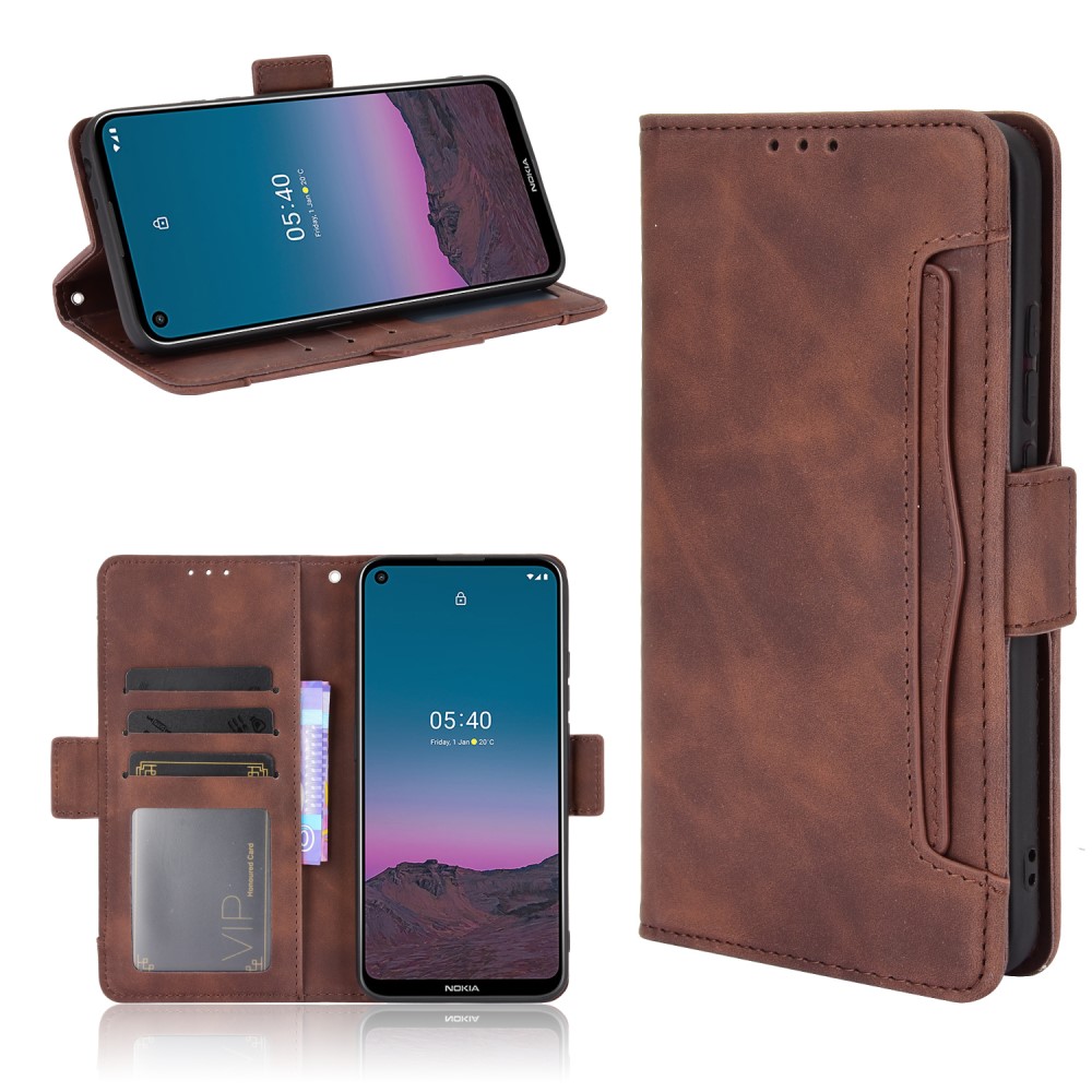  Nokia 5.4 - Fodral Med Avtagbart Kortfodral - Brun