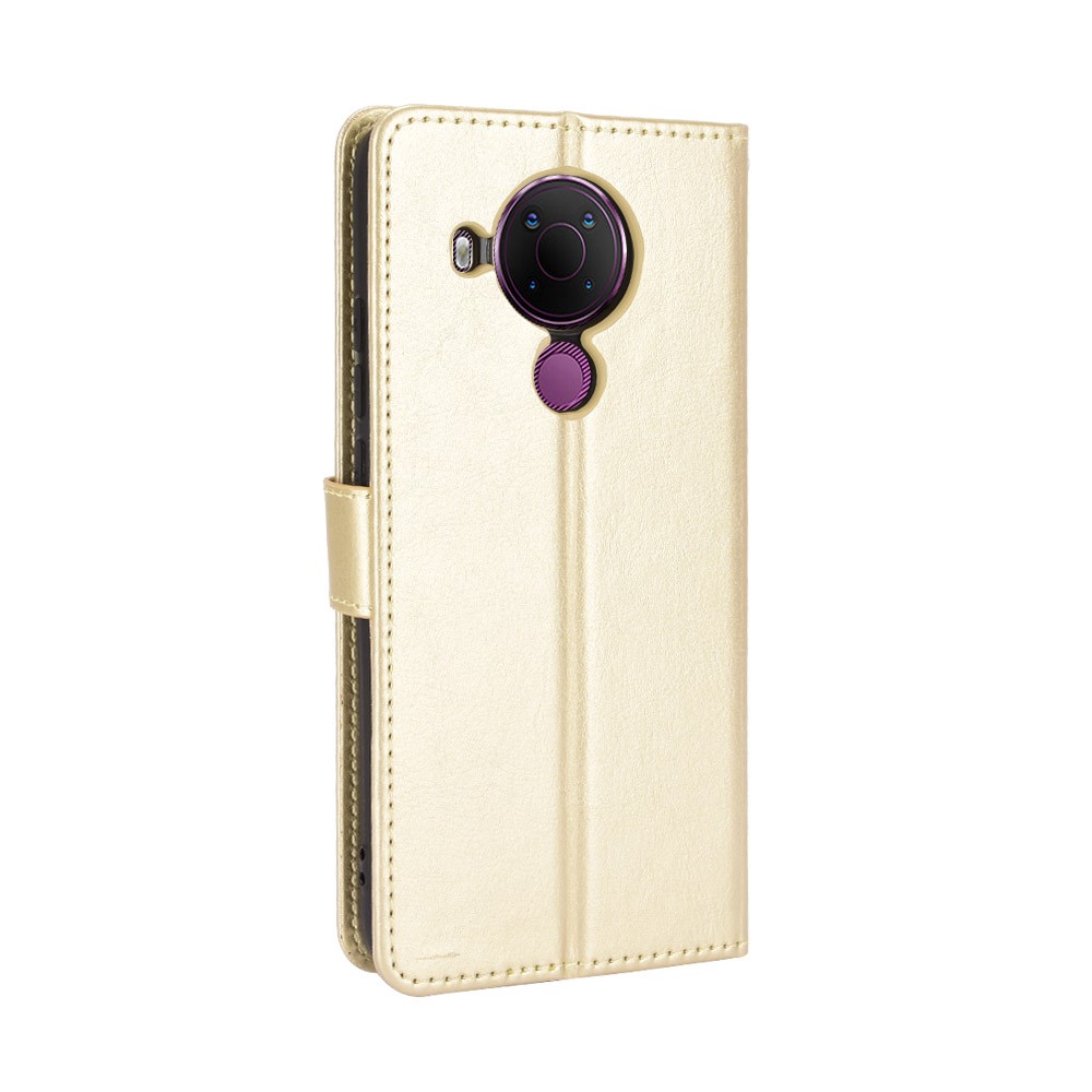  Nokia 5.4 - Crazy Horse Fodral - Guld