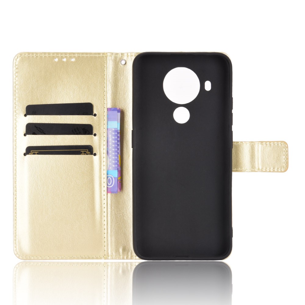  Nokia 5.4 - Crazy Horse Fodral - Guld