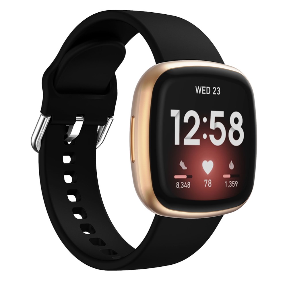  Silikon Armband Versa 3/Fitbit Sense - Svart