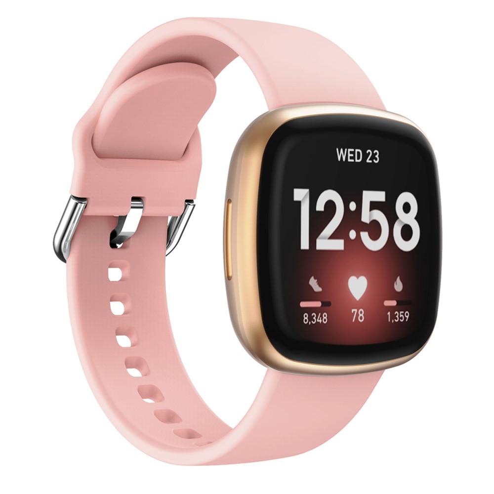  Silikon Armband Versa 3/Fitbit Sense - Ljus Rosa