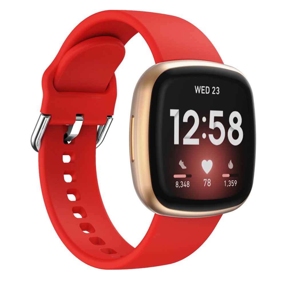  Silikon Armband Versa 3/Fitbit Sense - Röd
