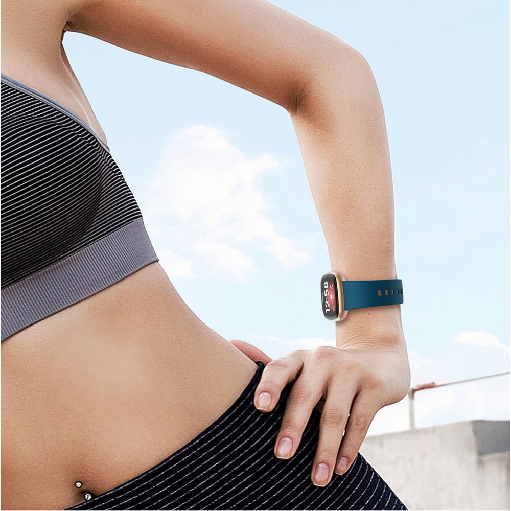  Silikon Armband Versa 3/Fitbit Sense - Blå