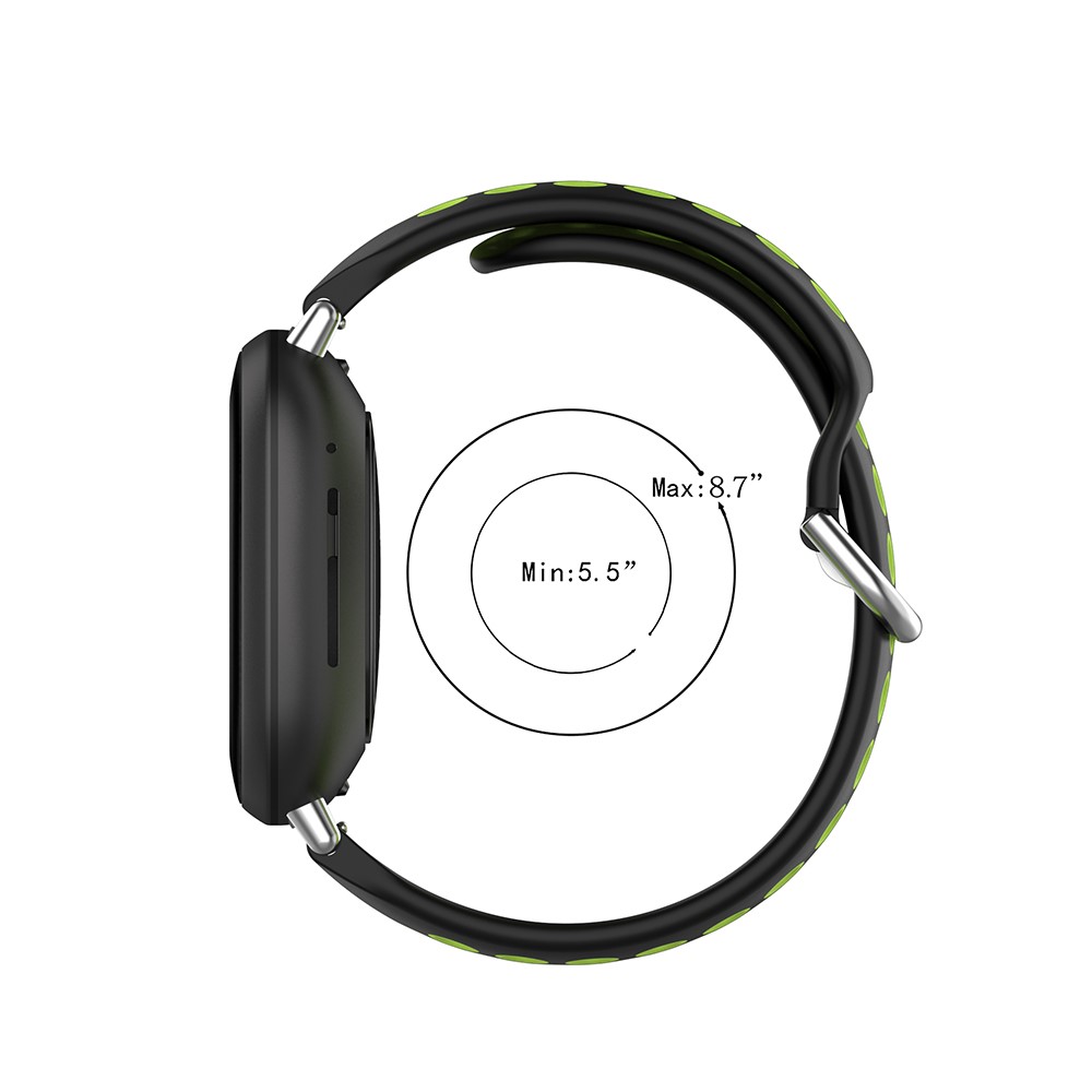 Silikon Träningsarmband Armband Versa 3/Fitbit Sense - Svart/Grön