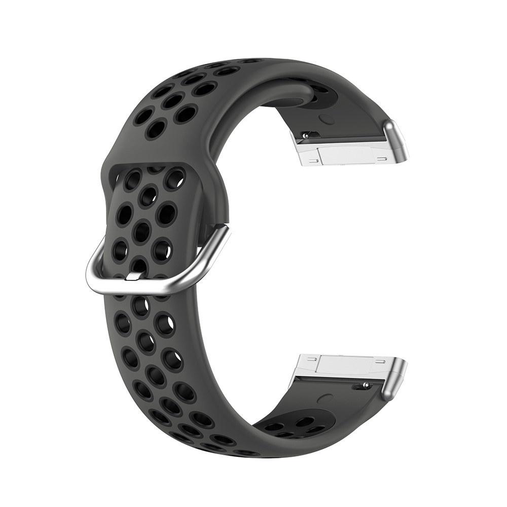  Silikon Träningsarmband Armband Versa 3/Fitbit Sense - Svart