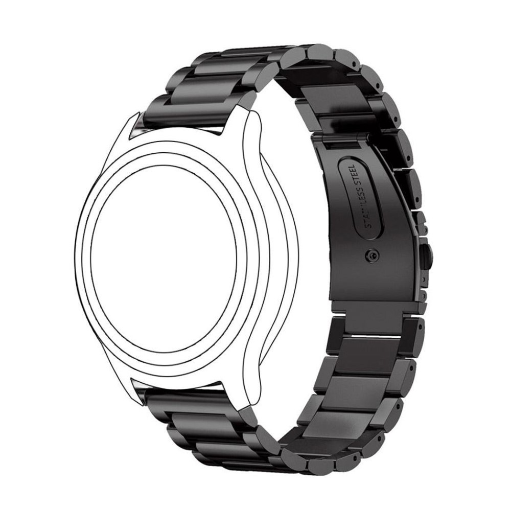  Lyxigt Metallarmband I Rostfritt Stål - Svart (22 mm)