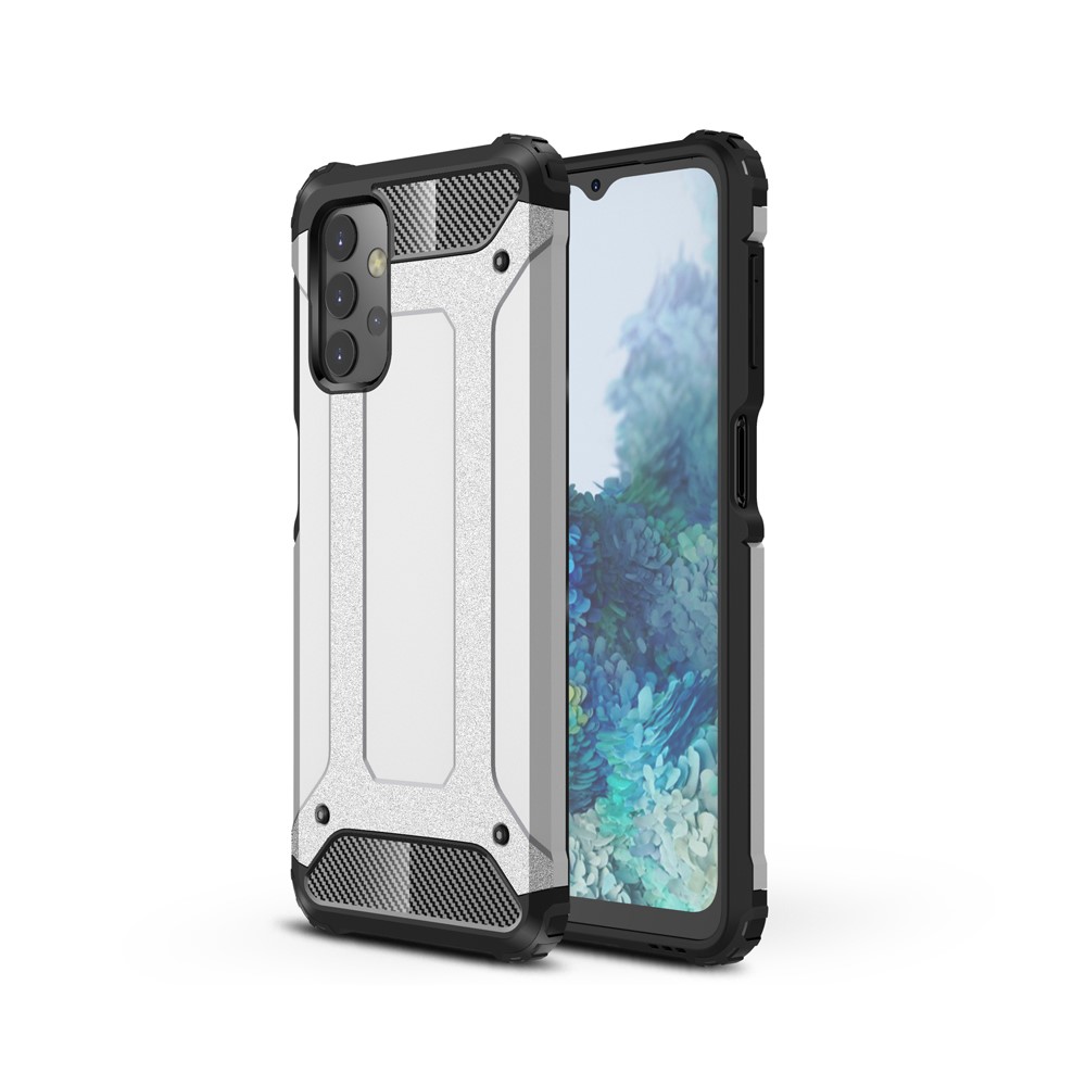  Samsung Galaxy A32 5G - Shockproof Armor Hybrid Skal - Silver