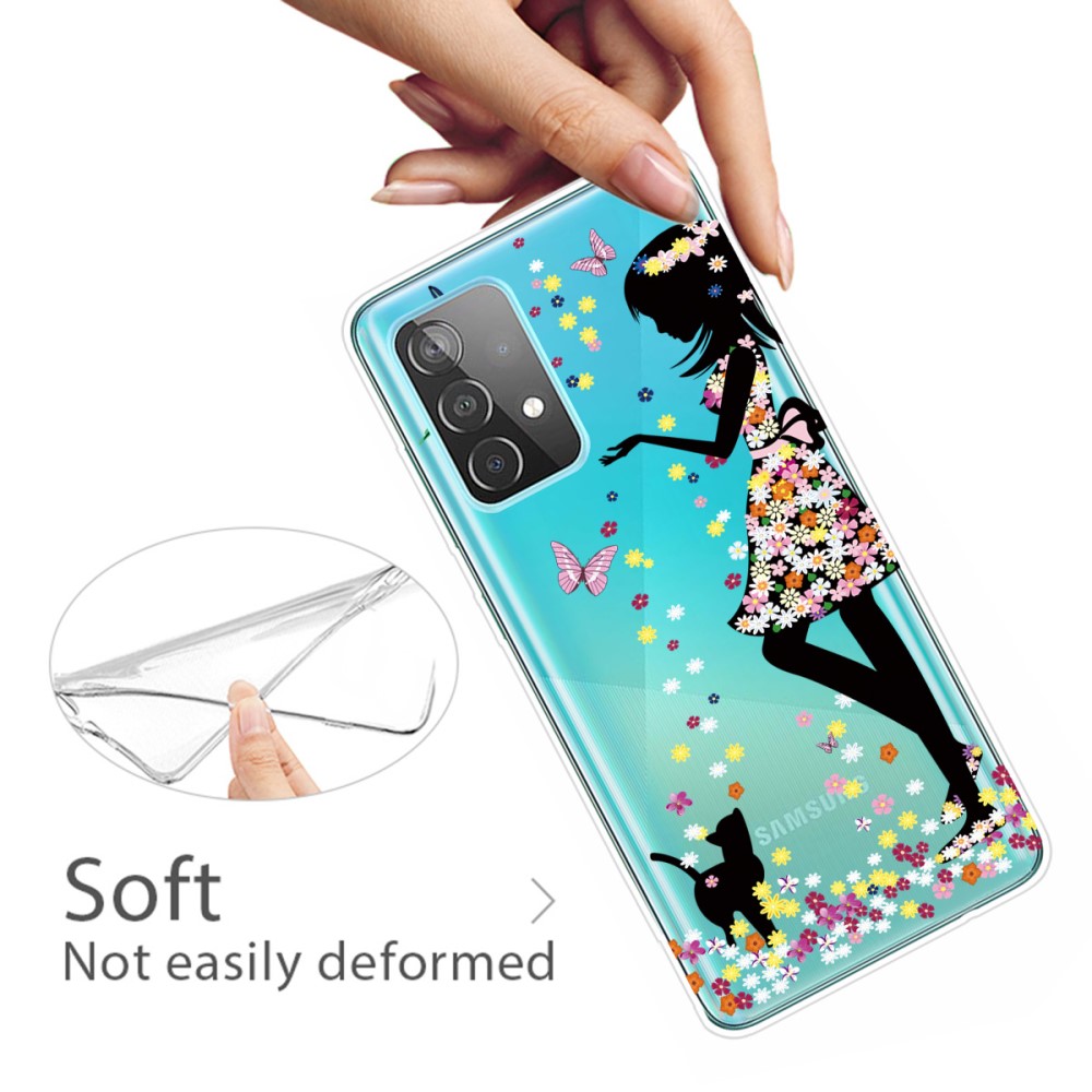  Samsung Galaxy A32 5G - Skal Med Tryck - Flicka/Katt