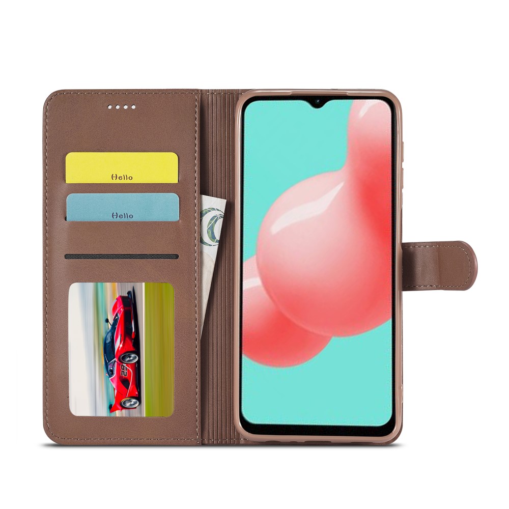 LC.IMEEKE Samsung Galaxy A32 5G - LC.IMEEKE Läder Fodral - Brun