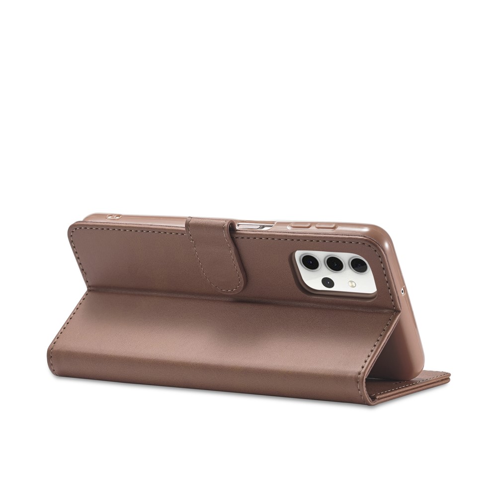 LC.IMEEKE Samsung Galaxy A32 5G - LC.IMEEKE Läder Fodral - Brun