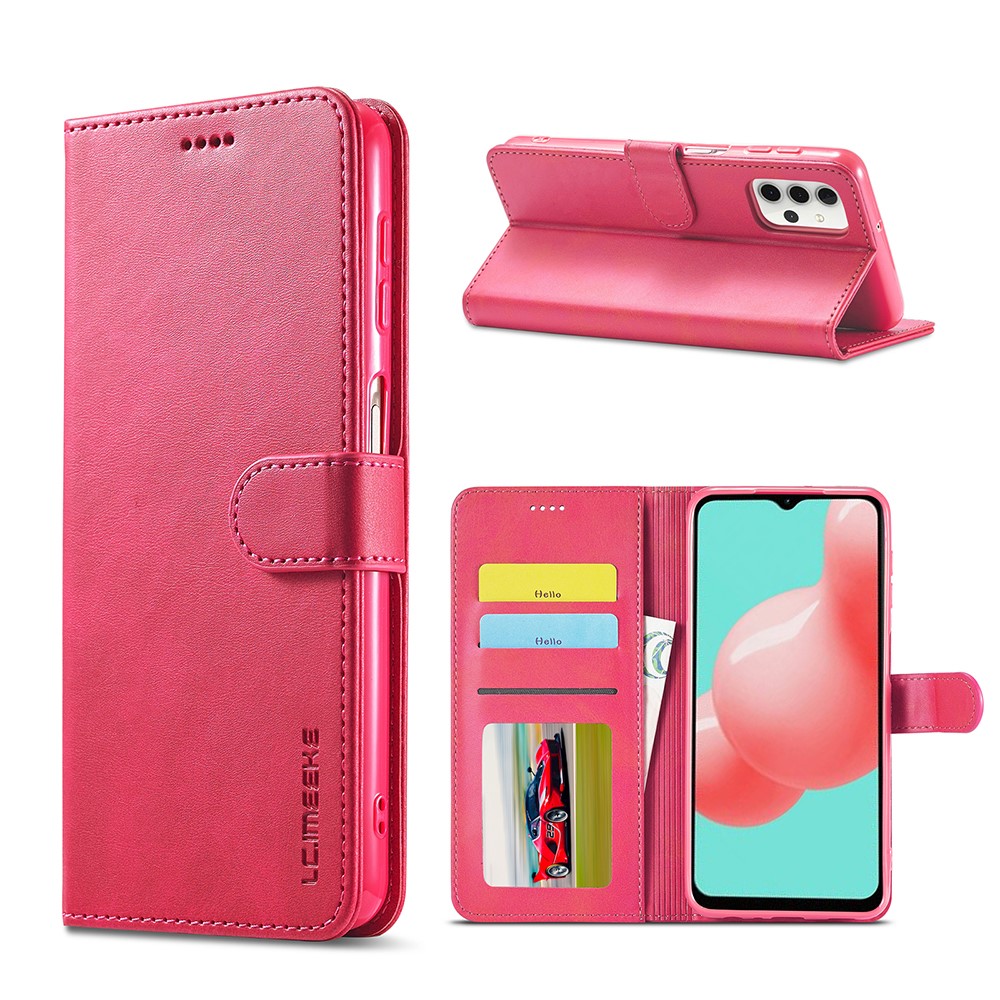 LC.IMEEKE Samsung Galaxy A32 5G - LC.IMEEKE Läder Fodral - Rosa